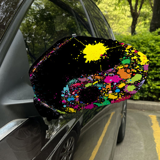 Colorful Splash Yin Yang Print Car Side Mirror Covers