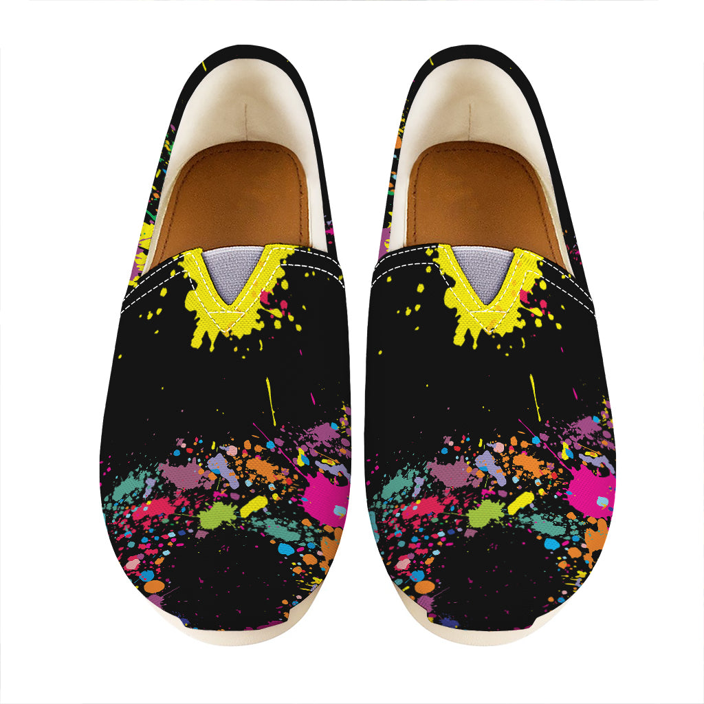 Colorful Splash Yin Yang Print Casual Shoes