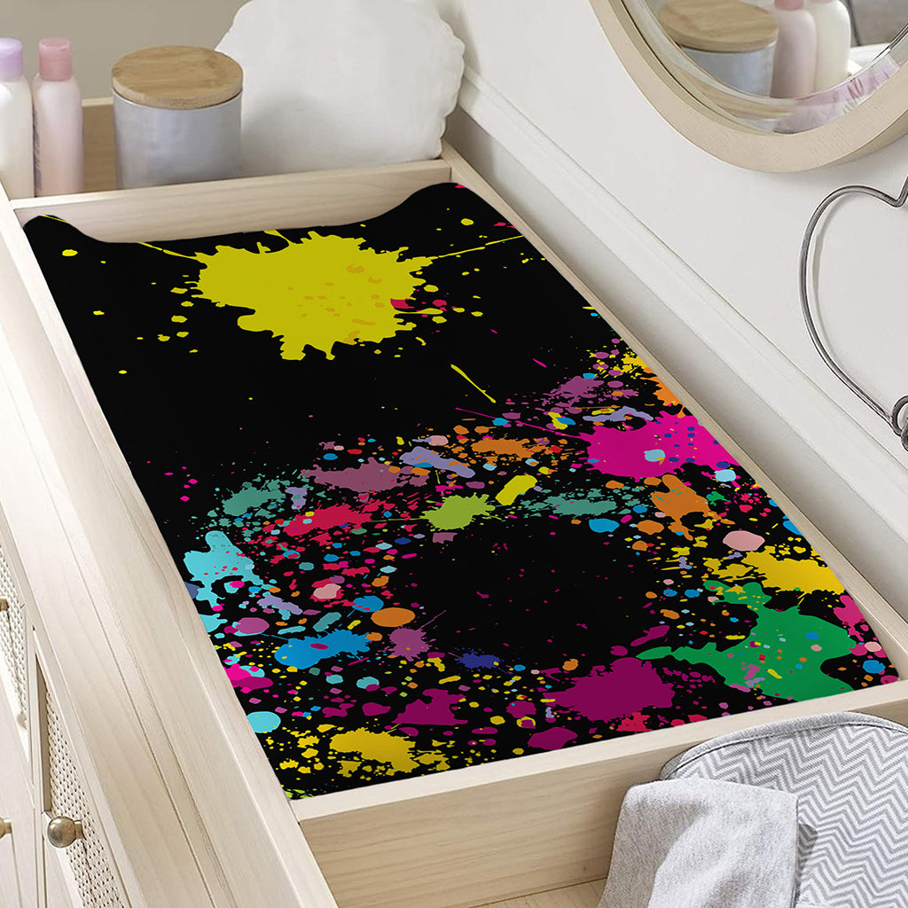 Colorful Splash Yin Yang Print Changing Pad Cover