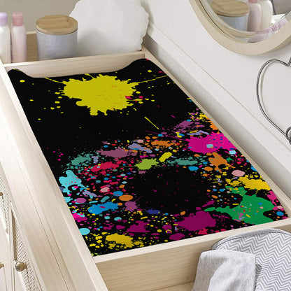 Colorful Splash Yin Yang Print Changing Pad Cover