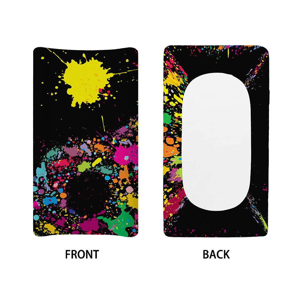 Colorful Splash Yin Yang Print Changing Pad Cover