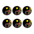 Colorful Splash Yin Yang Print Coaster Set