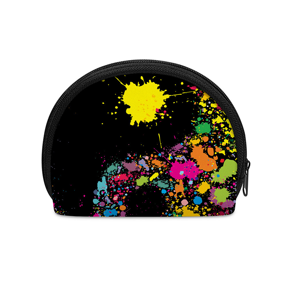 Colorful Splash Yin Yang Print Coin Purse