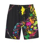 Colorful Splash Yin Yang Print Cotton Shorts
