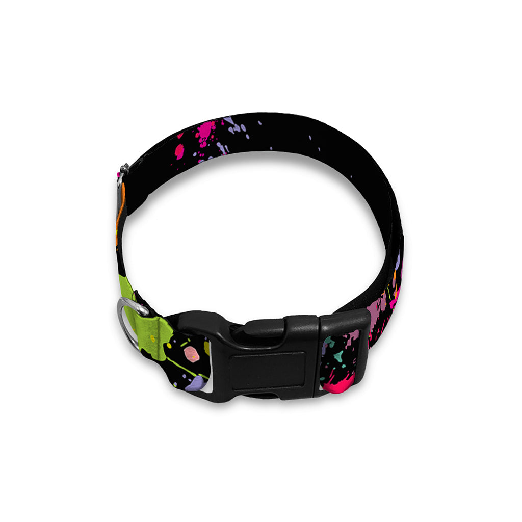 Colorful Splash Yin Yang Print Dog Collar