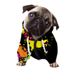 Colorful Splash Yin Yang Print Dog Zip Up Hoodie