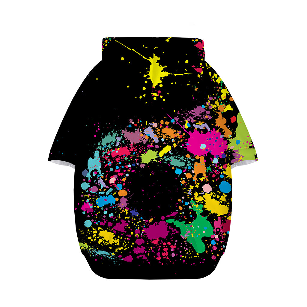 Colorful Splash Yin Yang Print Dog Zip Up Hoodie