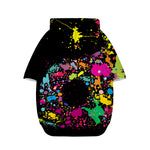 Colorful Splash Yin Yang Print Dog Zip Up Hoodie