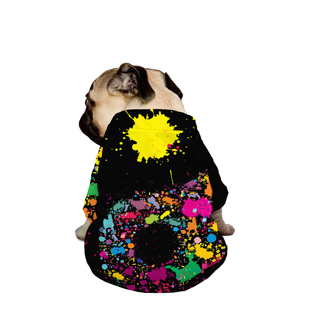 Colorful Splash Yin Yang Print Dog Zip Up Jacket
