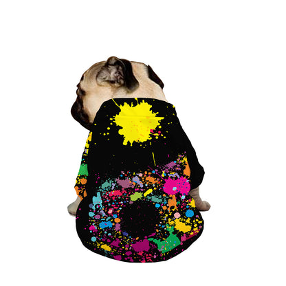 Colorful Splash Yin Yang Print Dog Zip Up Jacket