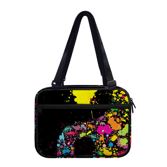 Colorful Splash Yin Yang Print Double Strap Bible Bag