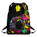 Colorful Splash Yin Yang Print Drawstring Backpack