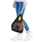 Colorful Splash Yin Yang Print Drawstring Bag