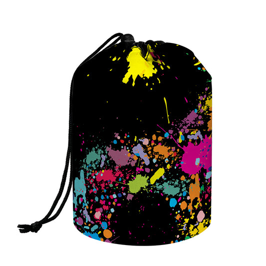 Colorful Splash Yin Yang Print Drawstring Makeup Bag