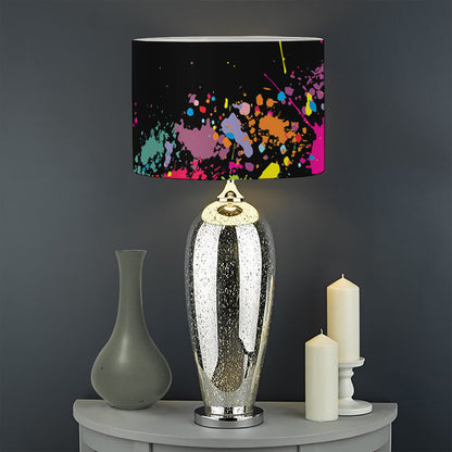 Colorful Splash Yin Yang Print Drum Lamp Shade