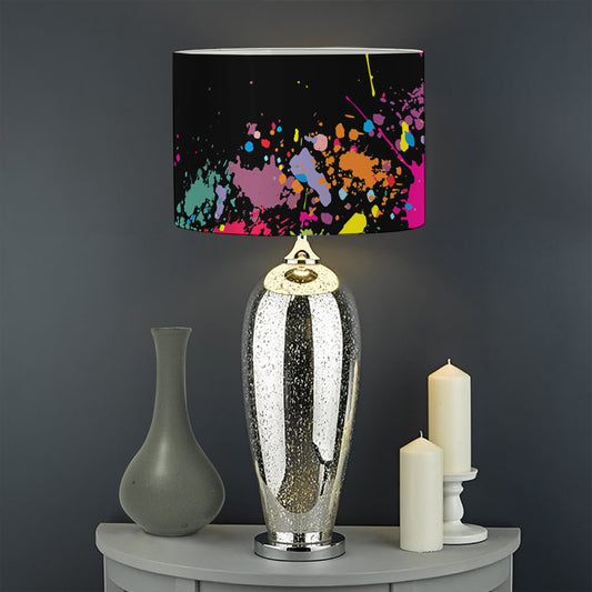 Colorful Splash Yin Yang Print Drum Lamp Shade