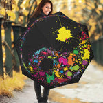 Colorful Splash Yin Yang Print Foldable Umbrella