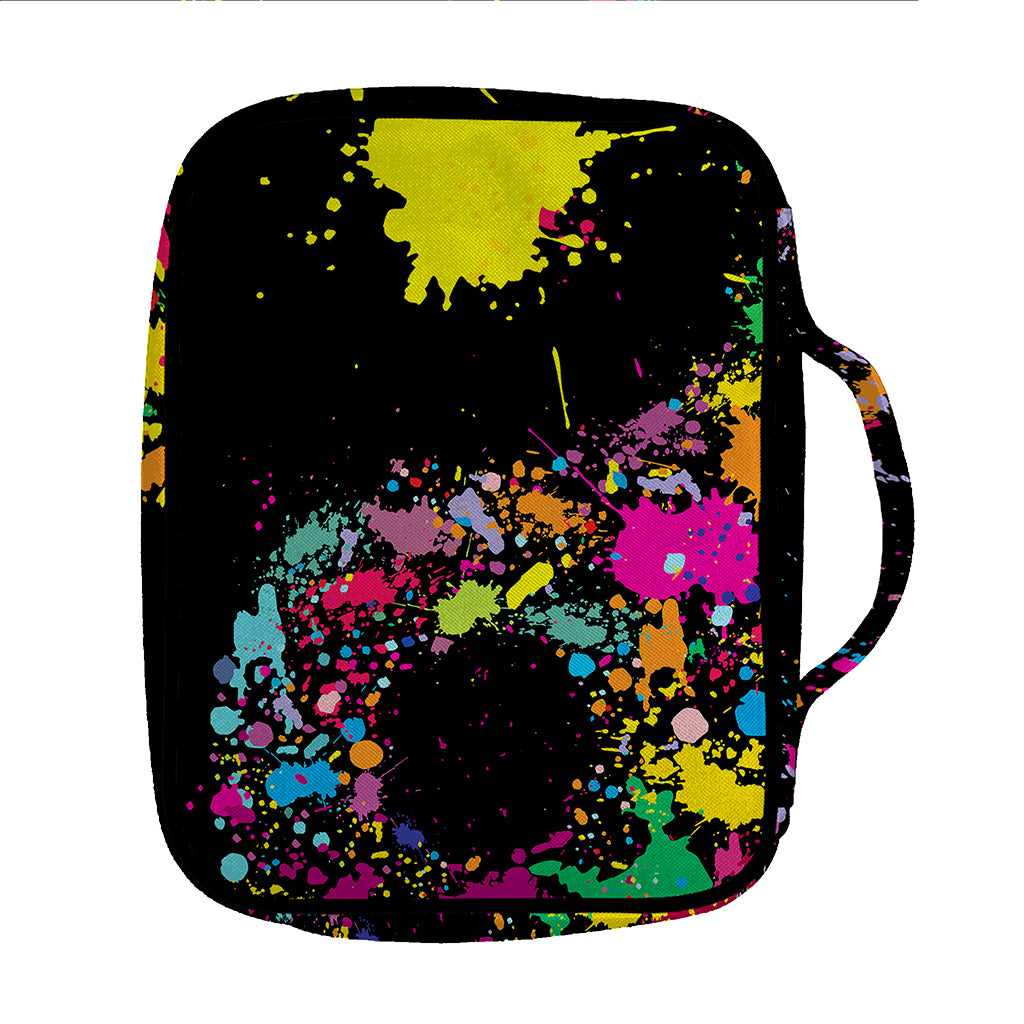 Colorful Splash Yin Yang Print Front Pocket Bible Bag
