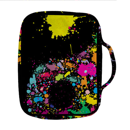 Colorful Splash Yin Yang Print Front Pocket Bible Bag