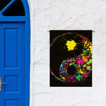 Colorful Splash Yin Yang Print Garden Flag
