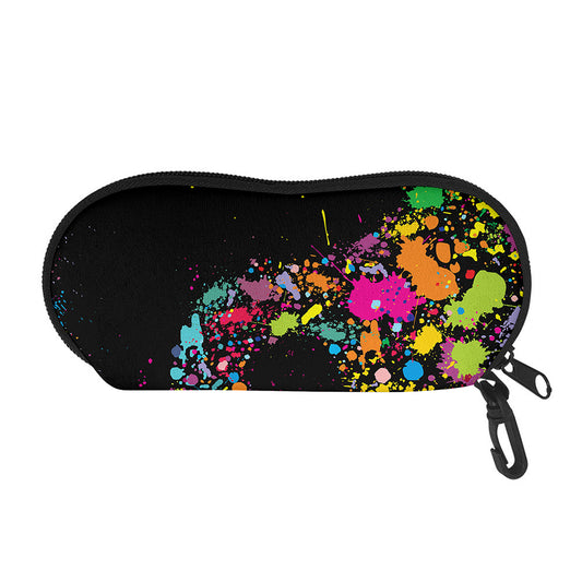 Colorful Splash Yin Yang Print Glasses Case