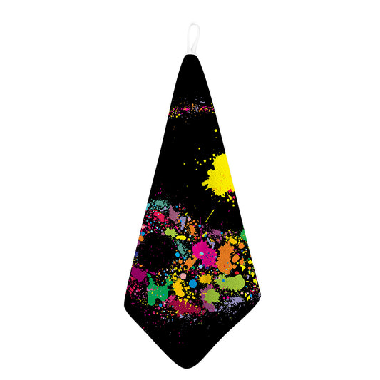 Colorful Splash Yin Yang Print Hand Towel