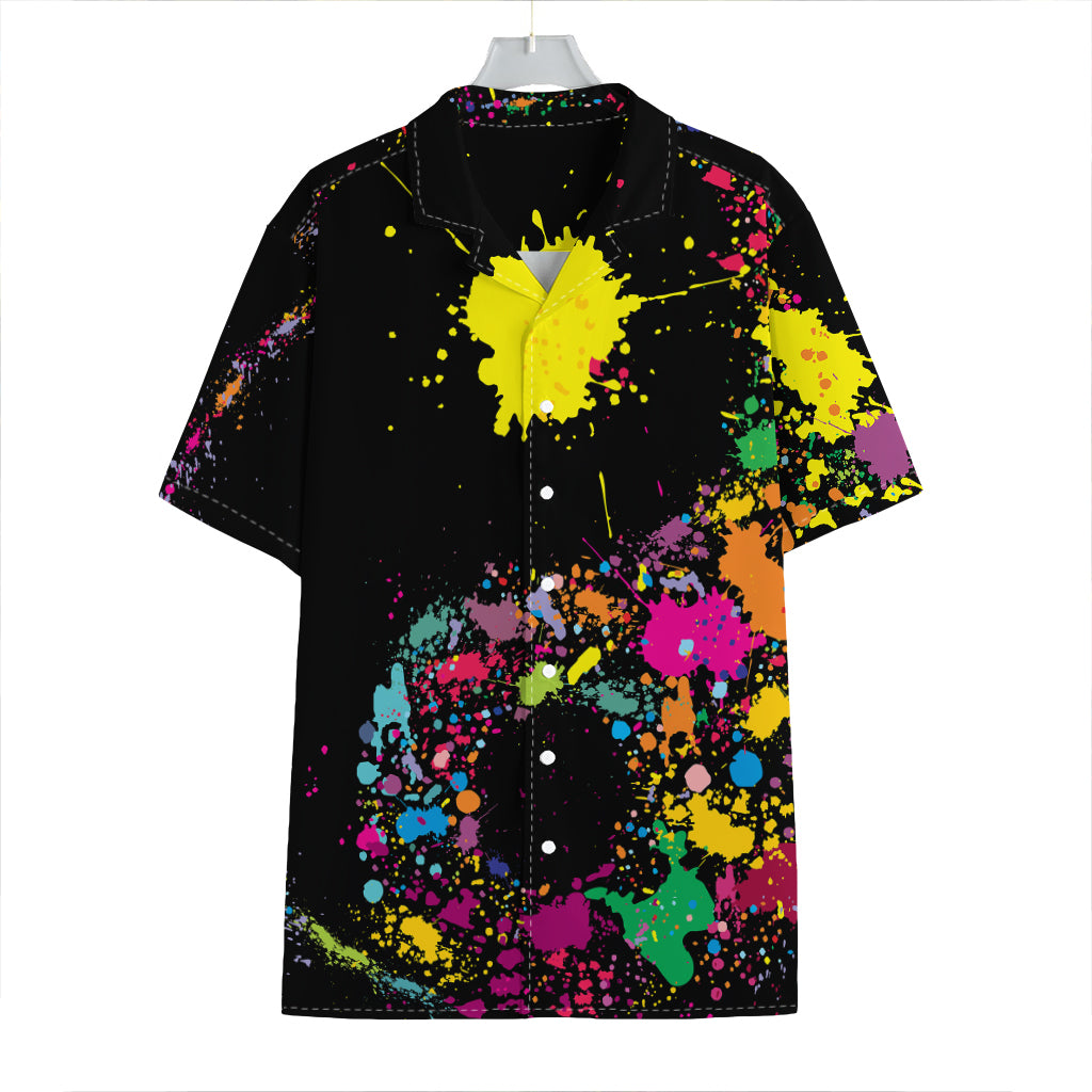 Colorful Splash Yin Yang Print Hawaiian Shirt