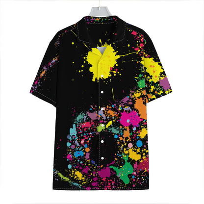 Colorful Splash Yin Yang Print Hawaiian Shirt