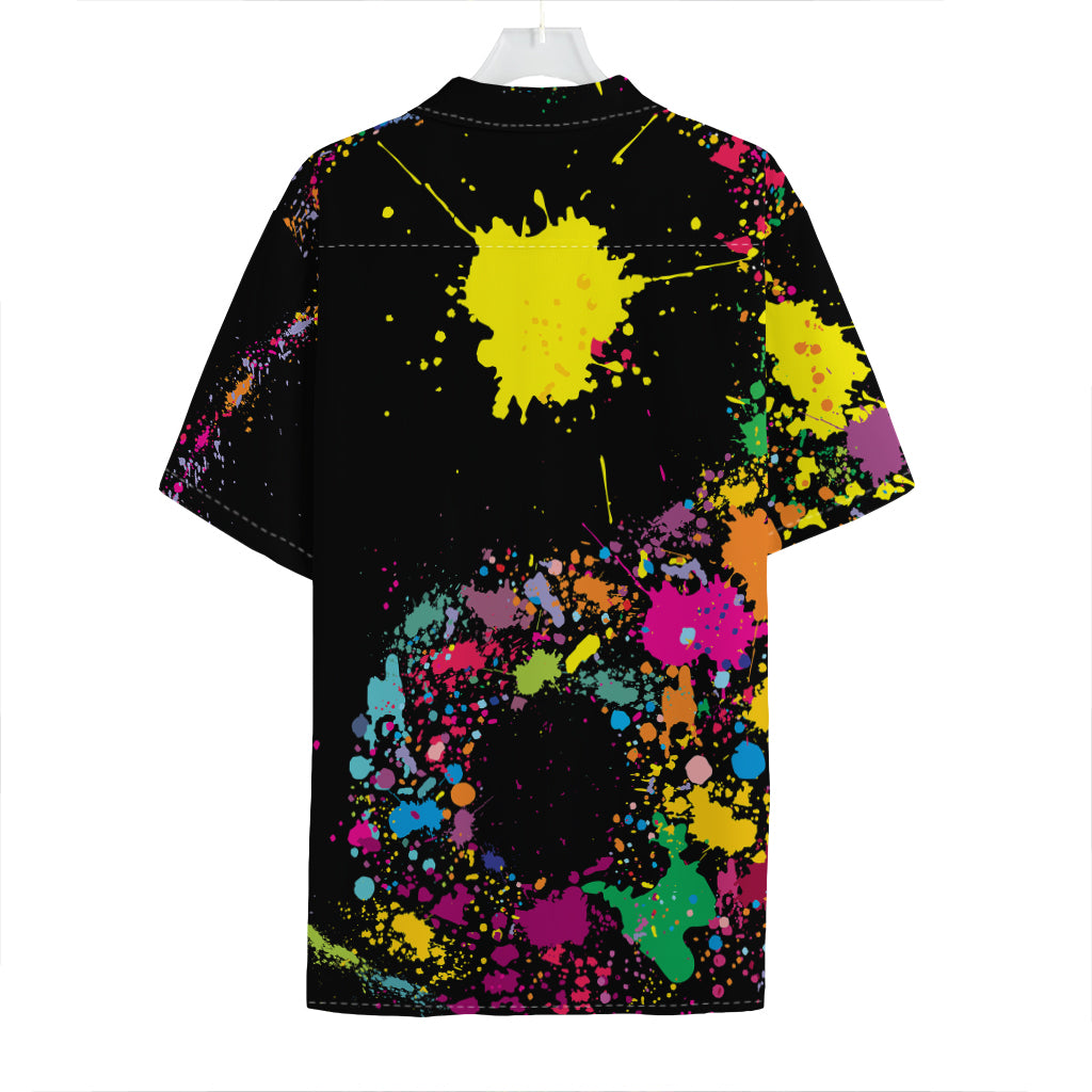 Colorful Splash Yin Yang Print Hawaiian Shirt