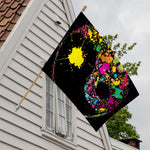 Colorful Splash Yin Yang Print House Flag