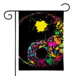 Colorful Splash Yin Yang Print House Flag