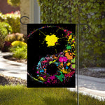 Colorful Splash Yin Yang Print House Flag