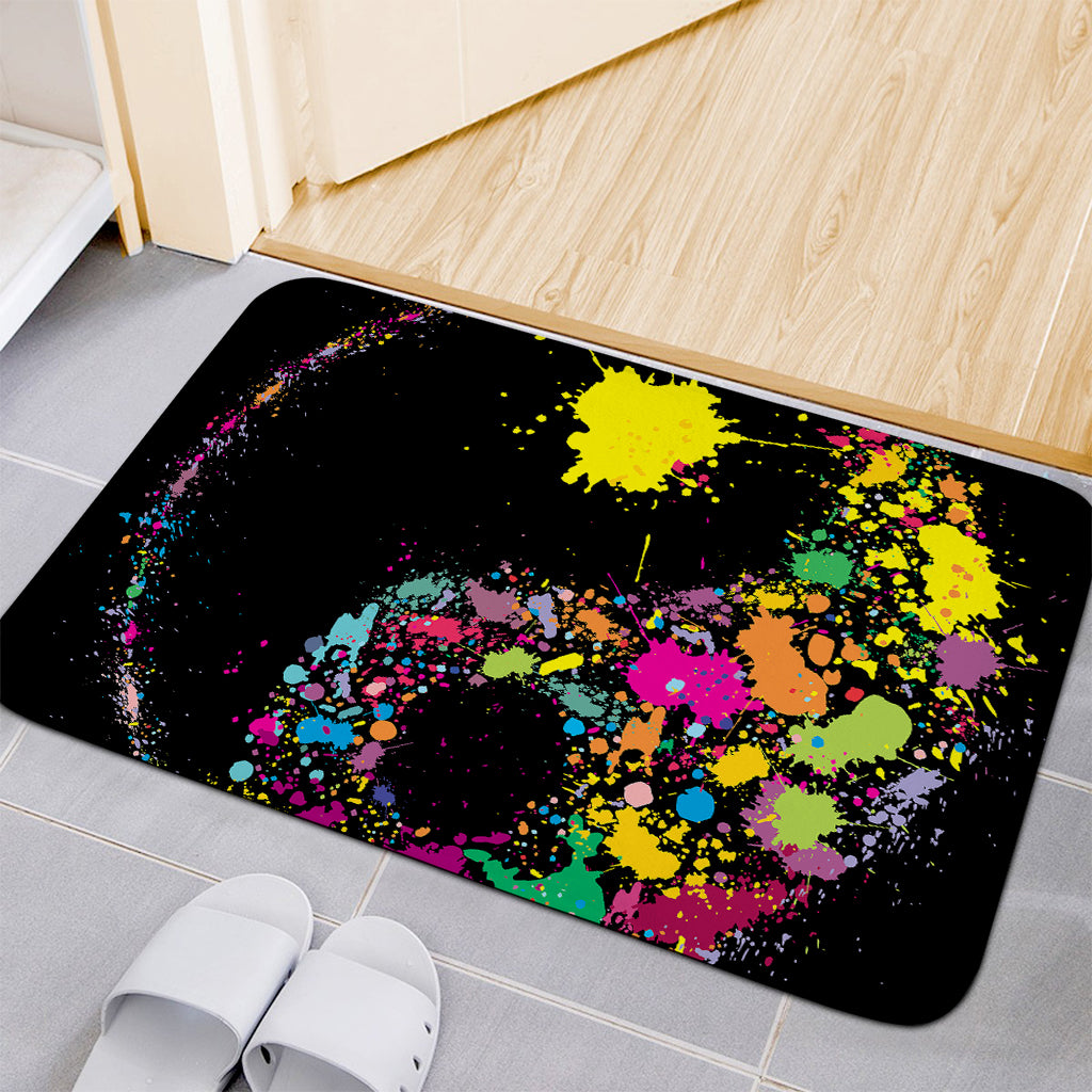 Colorful Splash Yin Yang Print Indoor Door Mat
