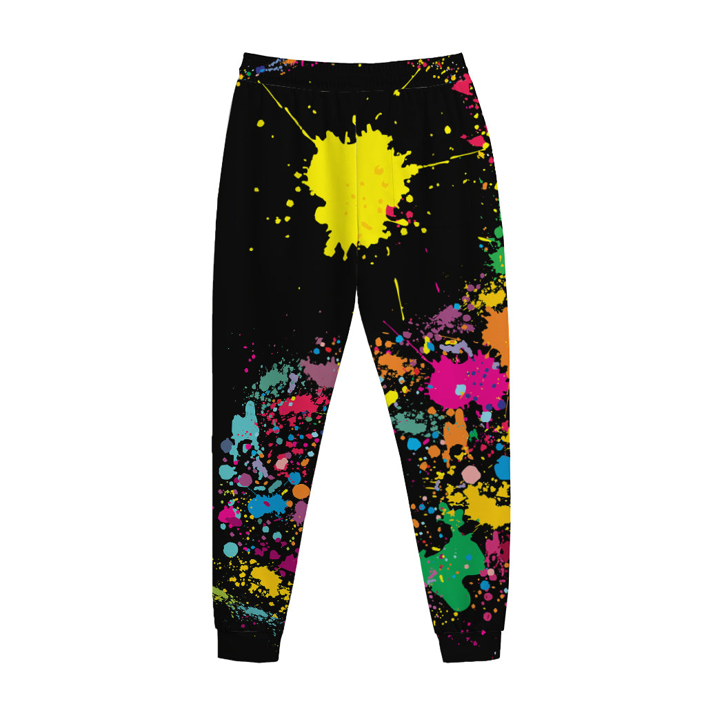 Colorful Splash Yin Yang Print Jogger Pants