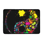 Colorful Splash Yin Yang Print Kitchen Mat