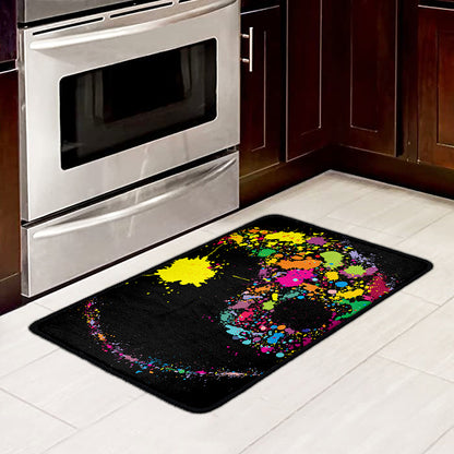 Colorful Splash Yin Yang Print Kitchen Mat