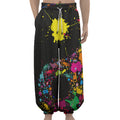 Colorful Splash Yin Yang Print Lantern Pants