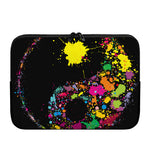 Colorful Splash Yin Yang Print Laptop Sleeve