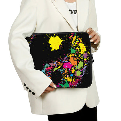 Colorful Splash Yin Yang Print Laptop Sleeve