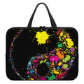 Colorful Splash Yin Yang Print Laptop Sleeve With Handle