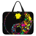Colorful Splash Yin Yang Print Laptop Sleeve With Handle