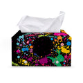 Colorful Splash Yin Yang Print Leather Tissue Box Cover