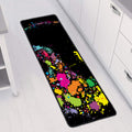 Colorful Splash Yin Yang Print Long Kitchen Mat