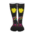 Colorful Splash Yin Yang Print Long Socks