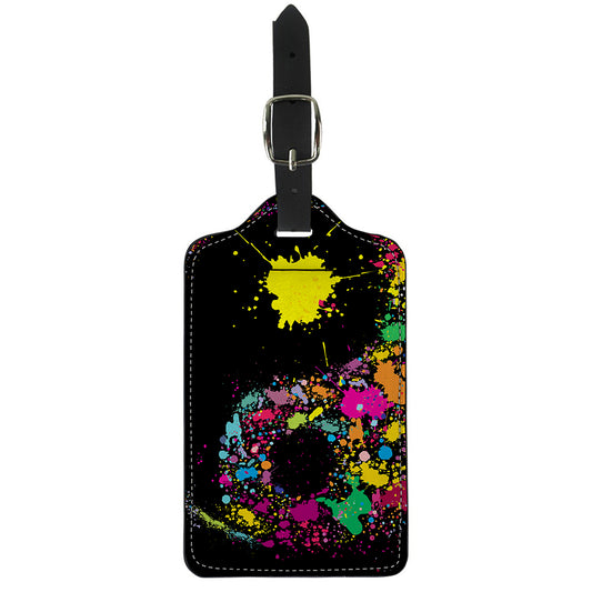 Colorful Splash Yin Yang Print Luggage Tag