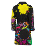 Colorful Splash Yin Yang Print Men's Bathrobe