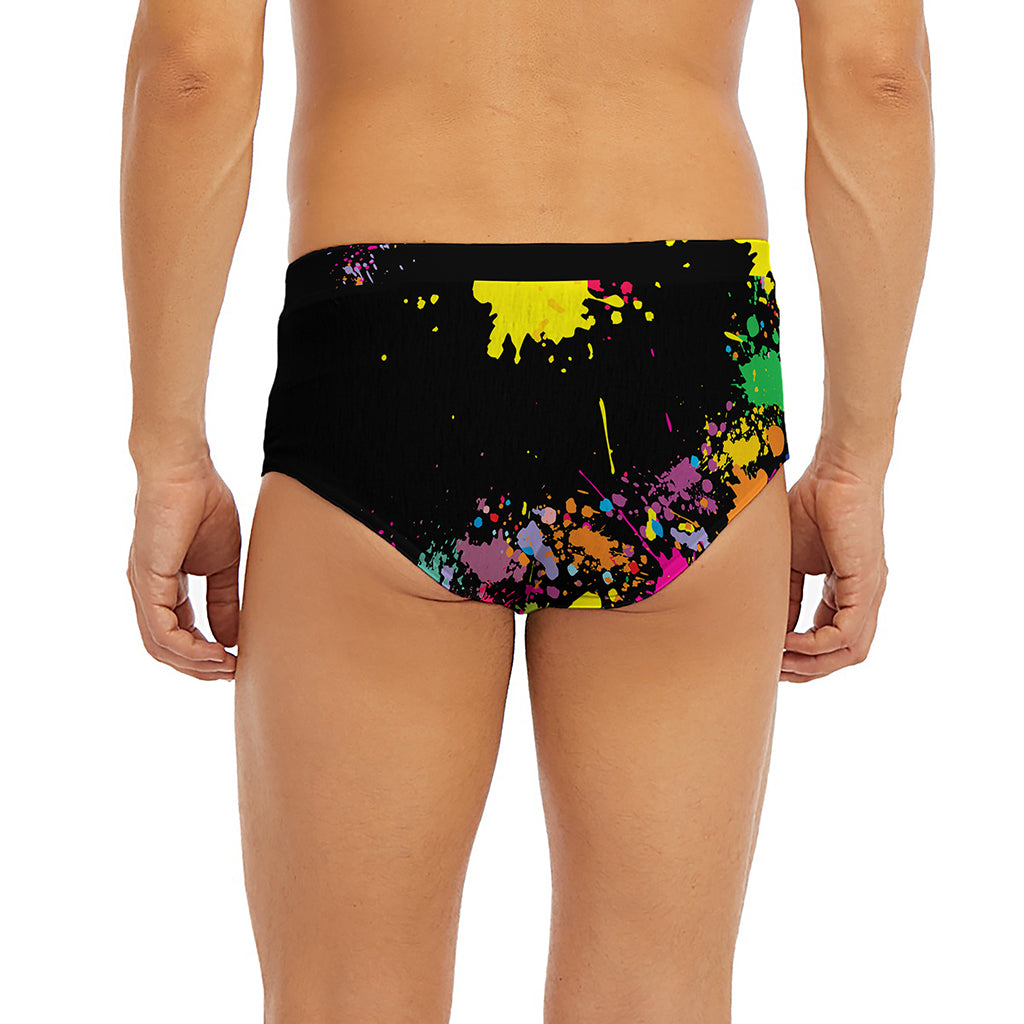 Colorful Splash Yin Yang Print Men's Briefs