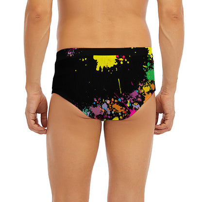 Colorful Splash Yin Yang Print Men's Briefs