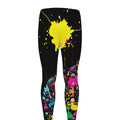 Colorful Splash Yin Yang Print Men's Leggings