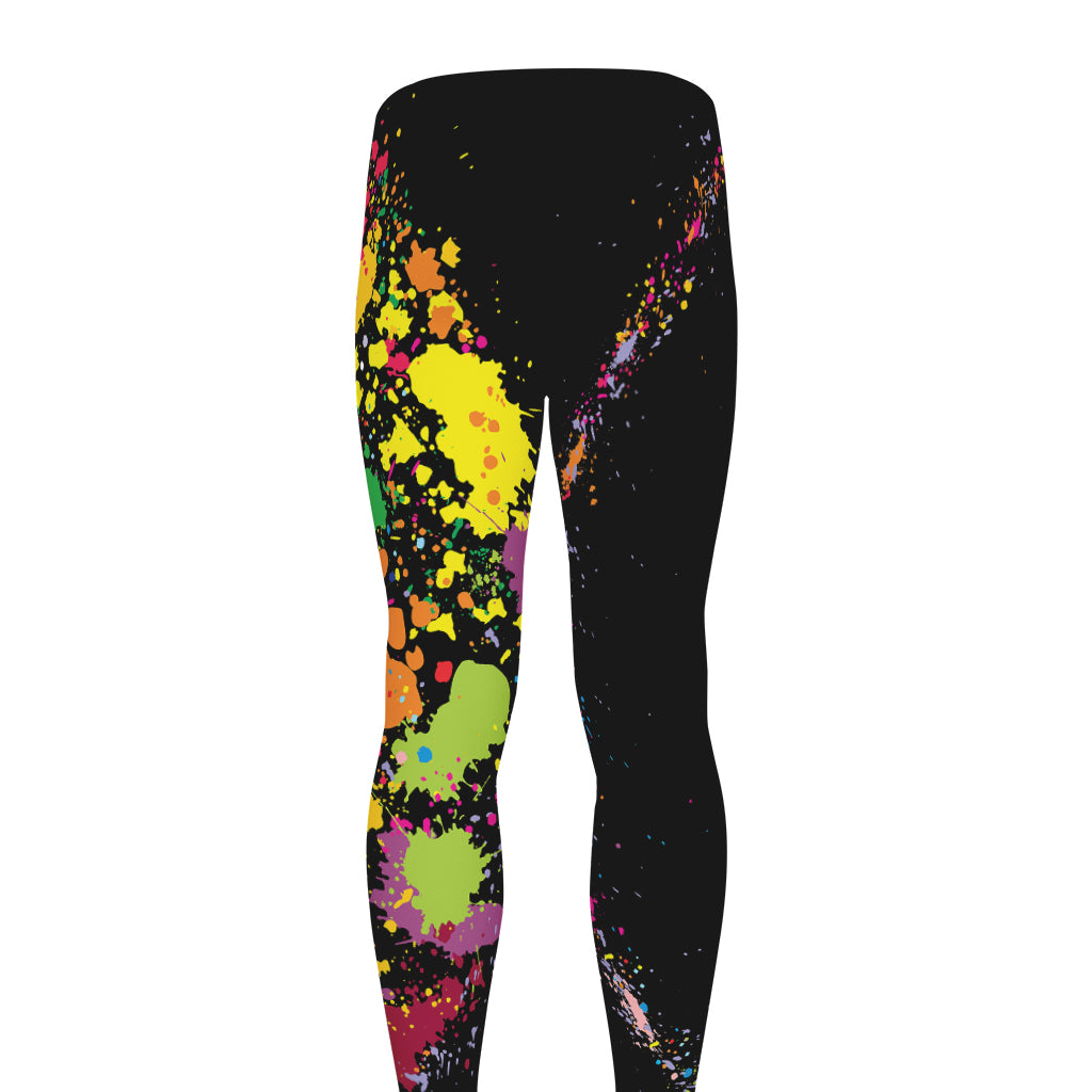 Colorful Splash Yin Yang Print Men's leggings